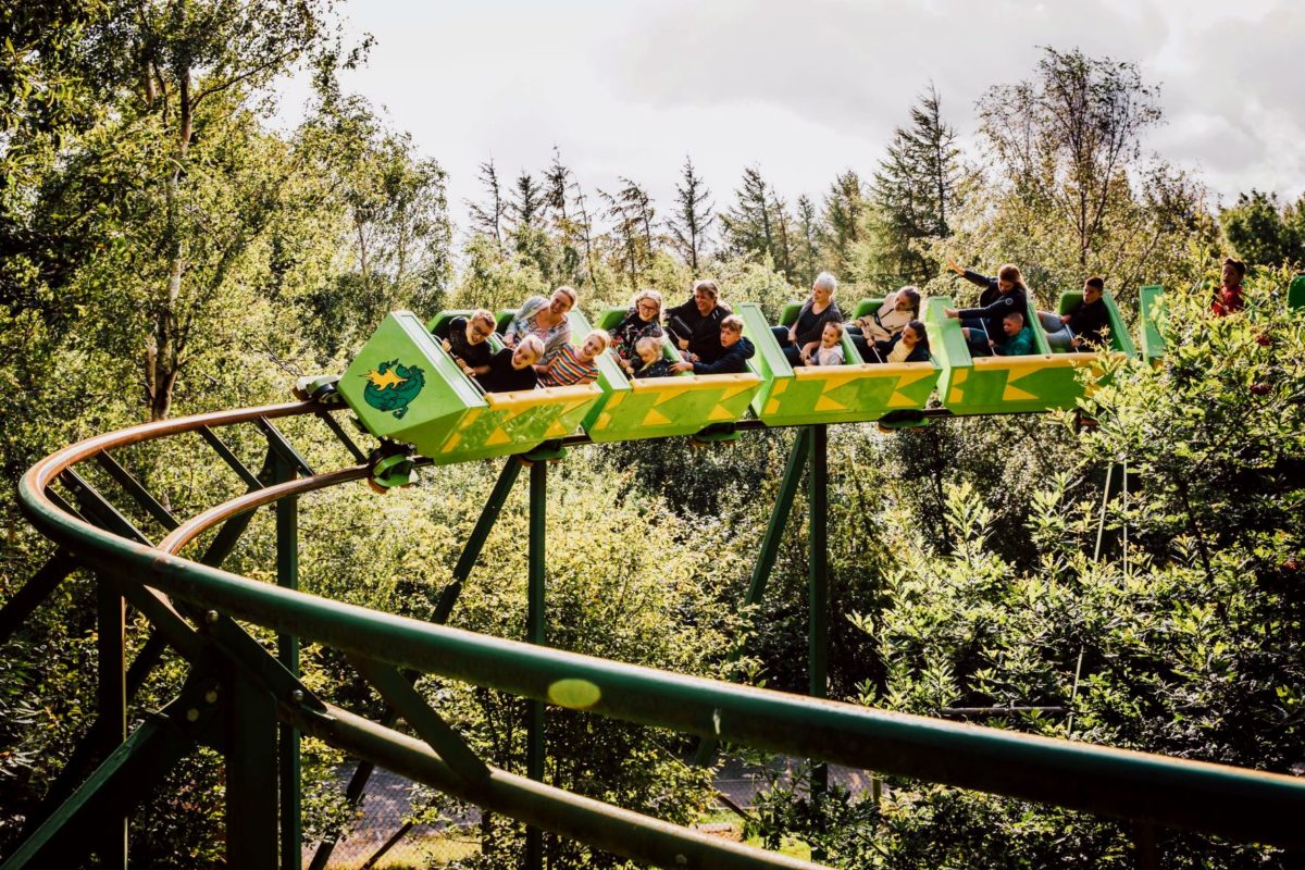 Greenwood Forest Park roller coaster ride through the trees